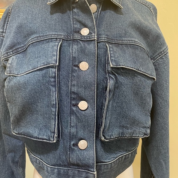 LOFT medium wash Blue Jean Jacket - Picture 3 of 6